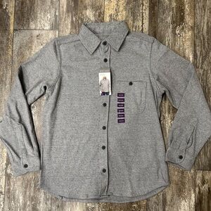 Men's Gray Casual Button Down Shirt